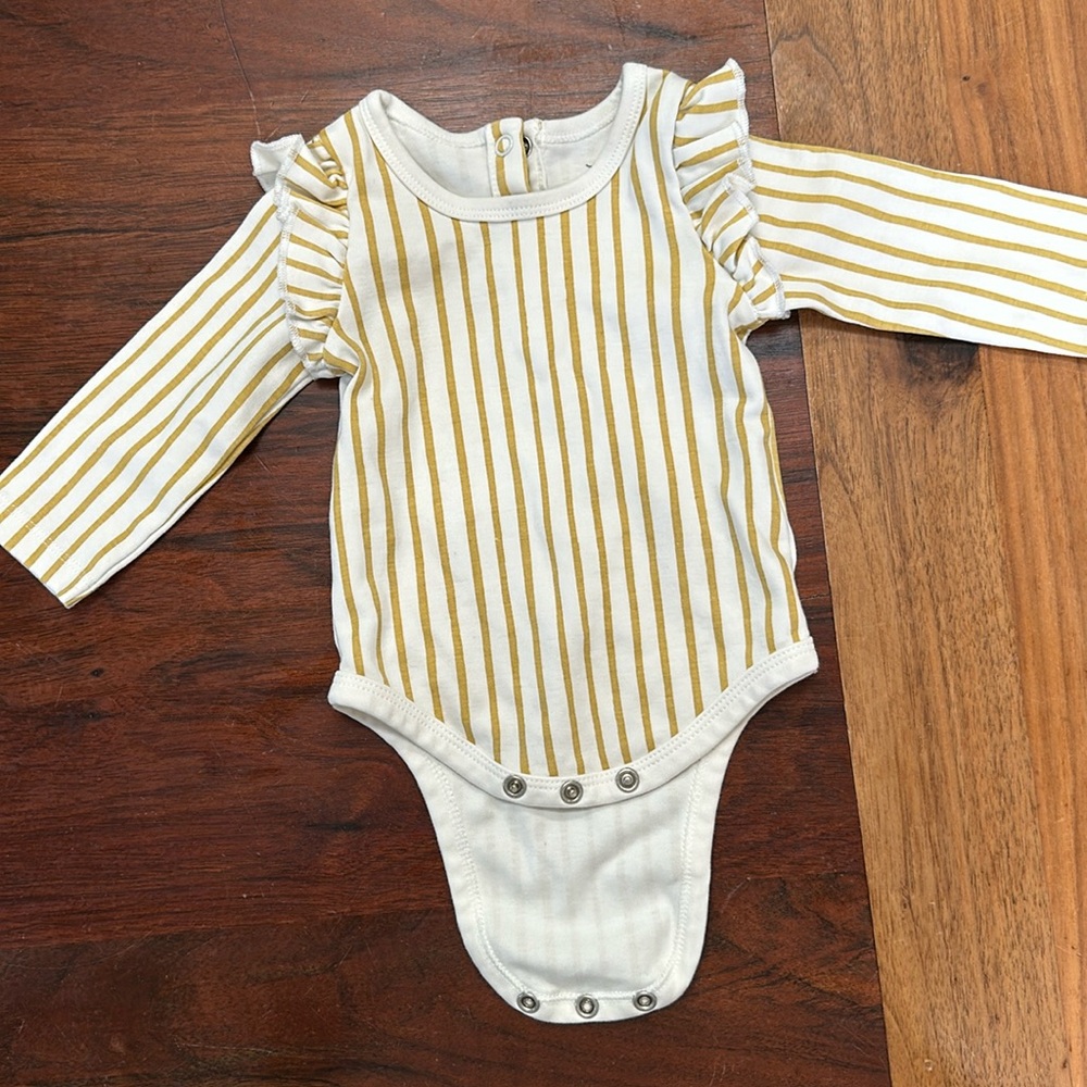 Pehr 3-6 mo stripped onesie